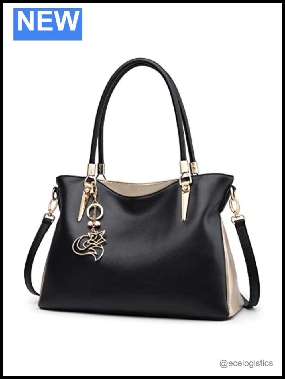 Leather Tote Satchel Handbag with Gold Hardware, Designer Top Handle Purse